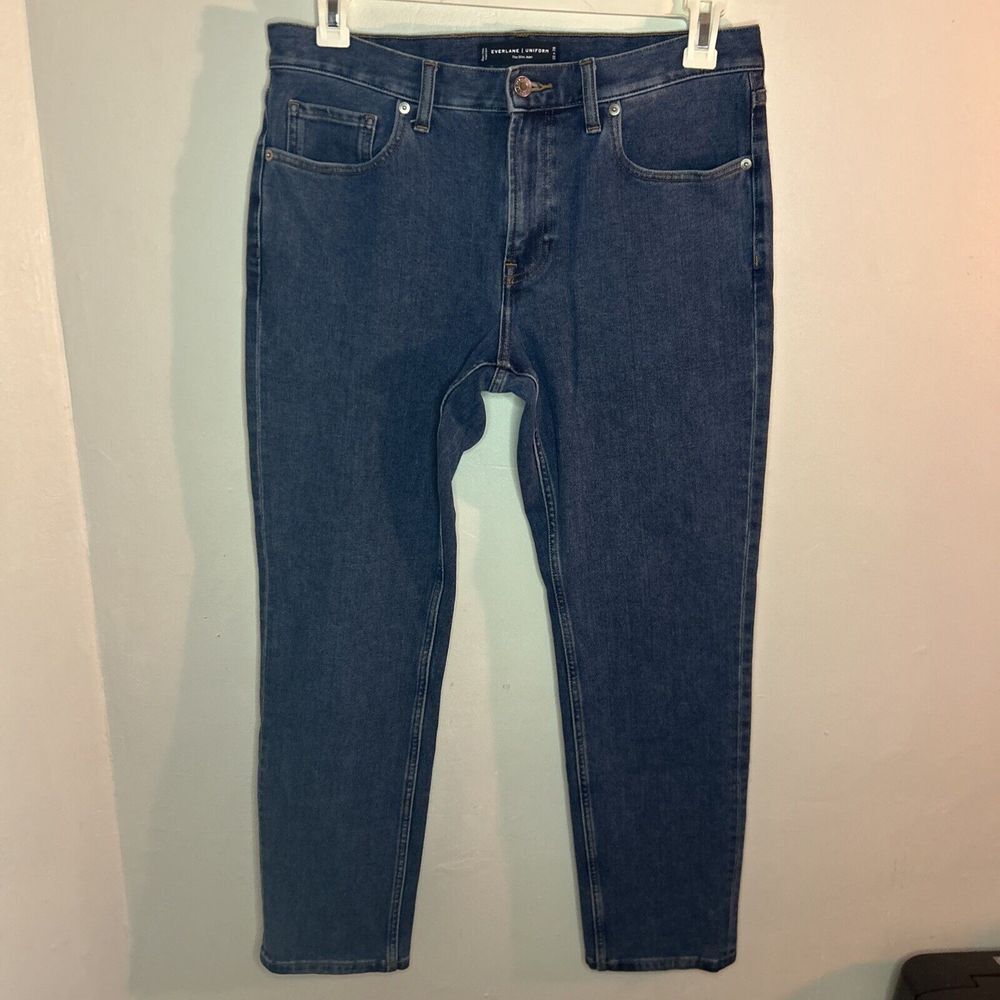 Everlane Uniform Mens The Slim Jean Size 32x28 Blue Medium Wash Stretch Skinny